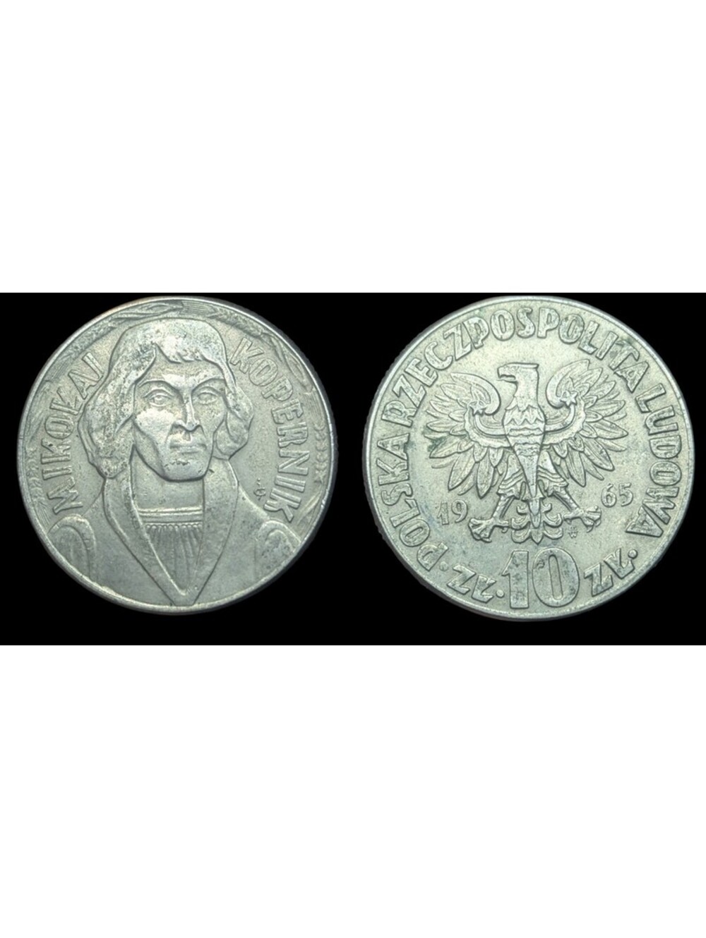 1965 10 Zlotys Poland Mikołaj Kopernik Uncirculated Large Type Great Condition